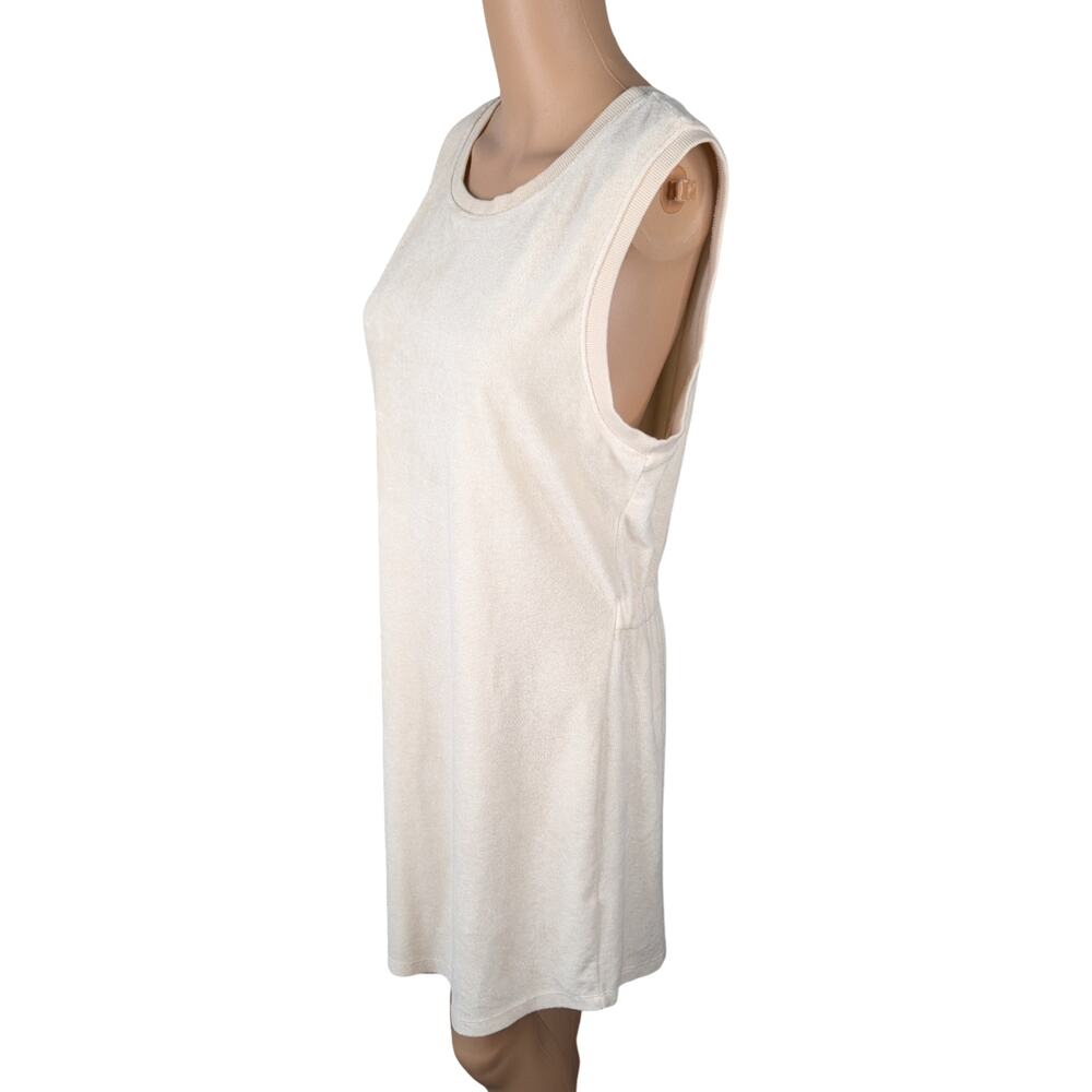 Beyond Yoga Out of Town Cream Terry Cloth Dress A Line Tenniscore Athleisure L - Picture 6 of 11